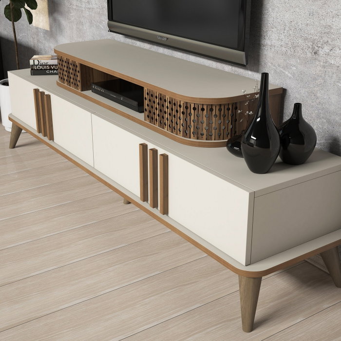 Hanah Home Eylül Mueble de TV Crema